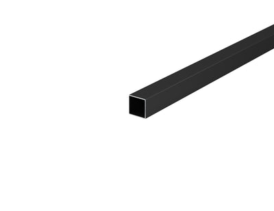 7/8" Black Square Steel Tube .0875 in Square Steel Tube Pre-Finished Black Powder Coated Matte Black, .875 x .875 x .049" Wall