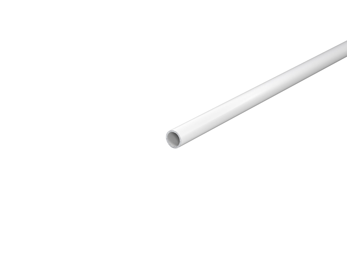 5/8" White Round Steel Tube 0.625 in OD Round Steel Tube Pre-Finished Gloss White Powder Coated .062" Wall