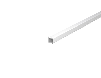 5/8" White Square Steel Tube .625 in OD Square Steel Tube Pre-Finished Gloss White Powder Coated .625 x .625 x .062"