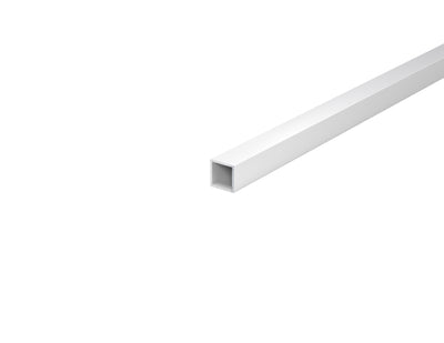 0.75" White Square Steel Tube 3/4 in OD Square Steel Tube Pre-Finished Gloss White Powder Coated .75 x .75 x .049" Wall