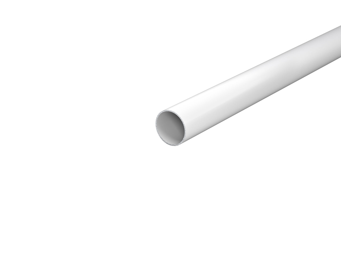 1.25" White Round Steel Tube 1-1/4" OD Round Steel Tube Pre-Finished Gloss White Powder Coated