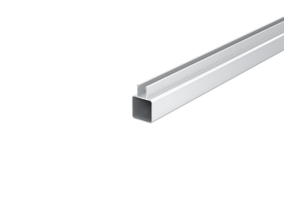 1" Square aluminum tube with twin flange 8mm ID 0.315" ID for multiwall polycarbonate or twinwall polycarbonate similar to 6UNT6 9025