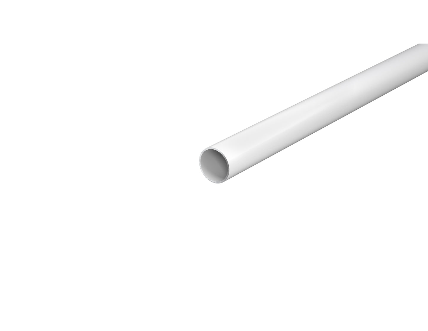 1" White Round Steel Tube 1 in OD Round Steel Tube Pre-Finished Gloss White Powder Coated