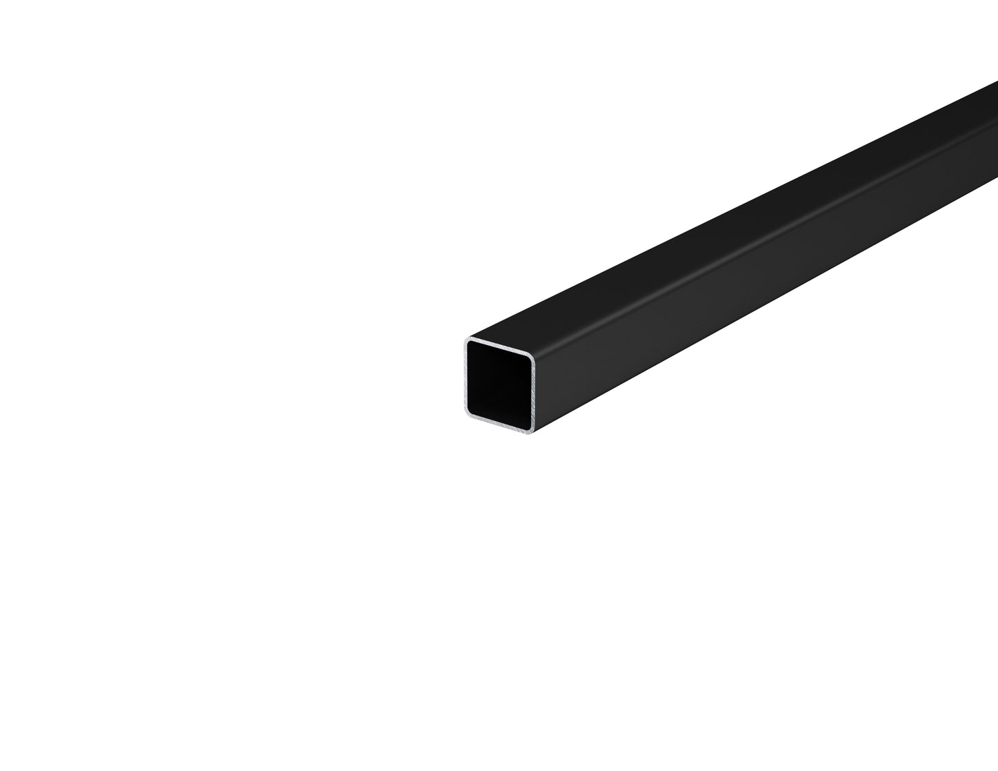 1" Black Square Steel Tube 1 in Square Steel Tube Pre-Finished Black Powder Coated Matte Black, 1 x 1 x .049" Wall
