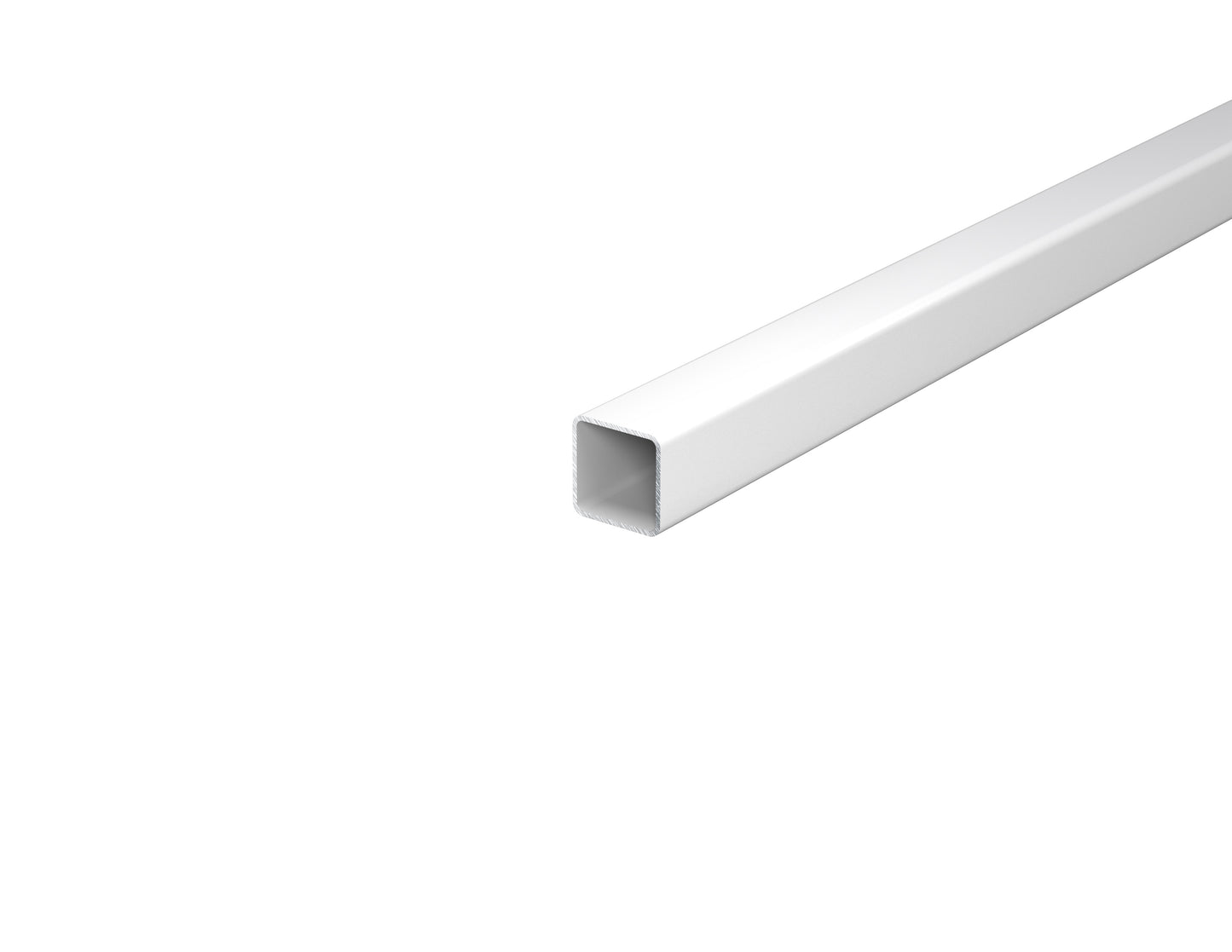 1" White Square Steel Tube 1 in Square Steel Tube Pre-Finished Gloss White Powder Coated 1 x 1 x .049" Wall