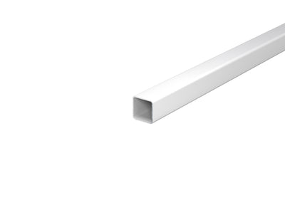 1" White Square Steel Tube 1 in Square Steel Tube Pre-Finished Gloss White Powder Coated 1 x 1 x .049" Wall