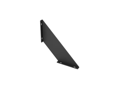 Steel Reinforcement Bracket with returns, adds tremendous strength, steel reinforcement bracket ideal for 1" Square tubing system or use with other displays, Black