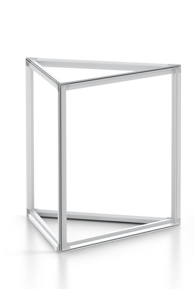 SEG 3D Triangle shown with corners and aluminum extrusion (sold separately)