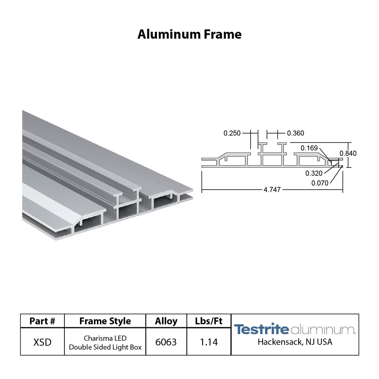 Charisma Double Sided SEG LED Spec card