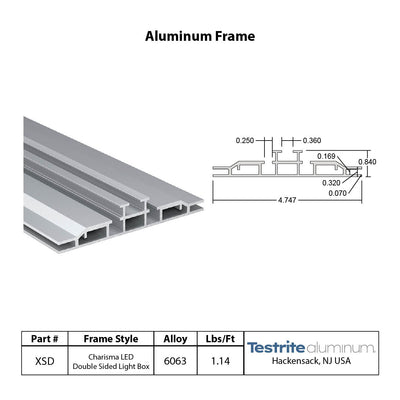 Charisma Double Sided SEG LED Spec card
