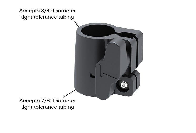 B Lock Telescopic Tubing Clamp for 3/4" to 7/8" OD tubing, 0.75" to 0.875"
