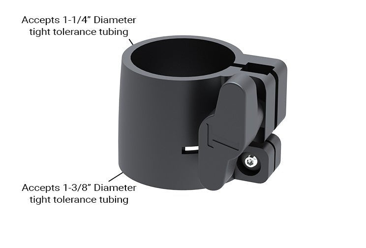 B Lock Telescopic Tubing Clamp for 1-1/4" to 1-3/8" OD tubing, 1.25" to 1.375"