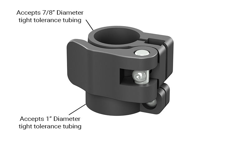 Telescopic tubing clamp 1" to 7/8", 1in to 0.875" telescopic tubing flip clamp lock tubing clamp