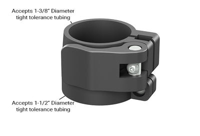 L Lock sizing diagram for 1-1/2" to 1-3/8" Tubing