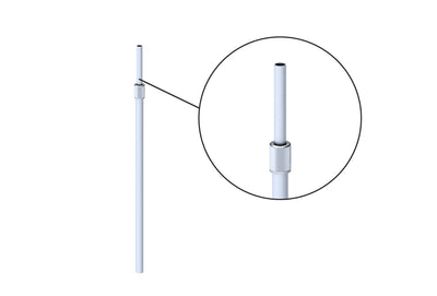 24" Long Telescopic Aluminum Tube 1/2" and 3/8" diameters with 1/4-20 female thread TBVCMTE-S Silver