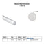 Specifications sheet for 1" Aluminum Rod, 1" Round Aluminum Rod Aluminum Round Bar Stock 1in Round Aluminum Solid including lbs per ft