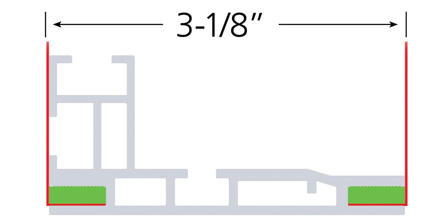 Designed to accept SEG graphic with 3MM x 12MM keder in front, and reflective backer in rear