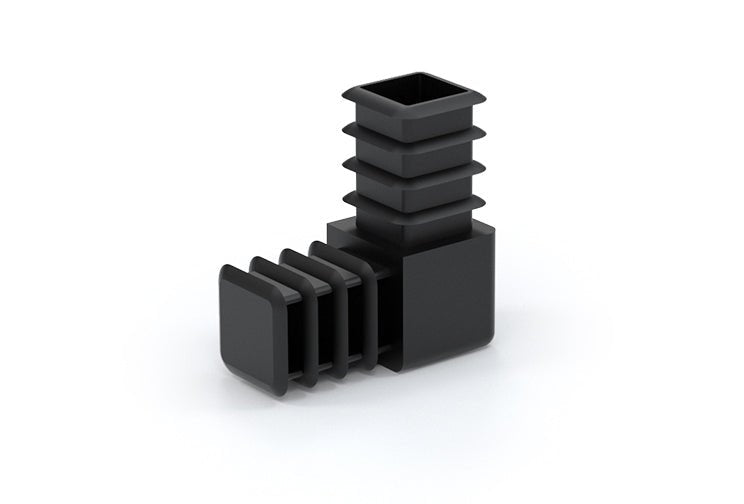 Plastic L Corner for 1" Square tubing Black Plastic 90 degree corner for 1" Square tubing Black Aluminum or Steel