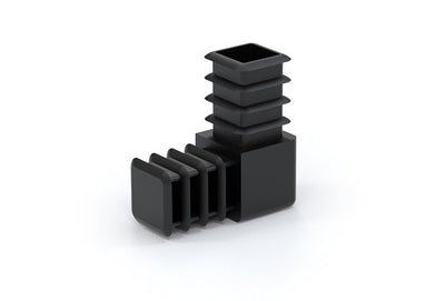Plastic L Corner for 1" Square tubing Black Plastic 90 degree corner for 1" Square tubing Black Aluminum or Steel