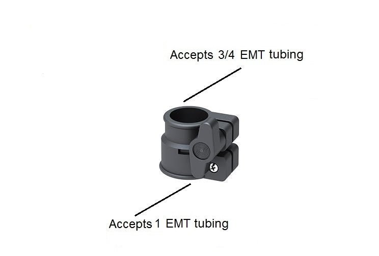 B Lock for 1/2" to 3/4" EMT Telescopic tubing lock adjustable clamp