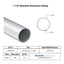 1-1/8" Diameter drawn aluminum tubing print .038" wall similar to .035" wall