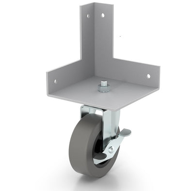 Corner cap for 1" Square tubing with caster