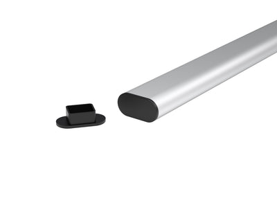 Racetrack Oval End Cap 2" x 1"