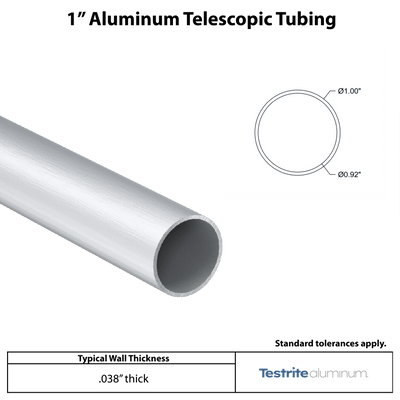 1" Aluminum Round Telescopic Tube