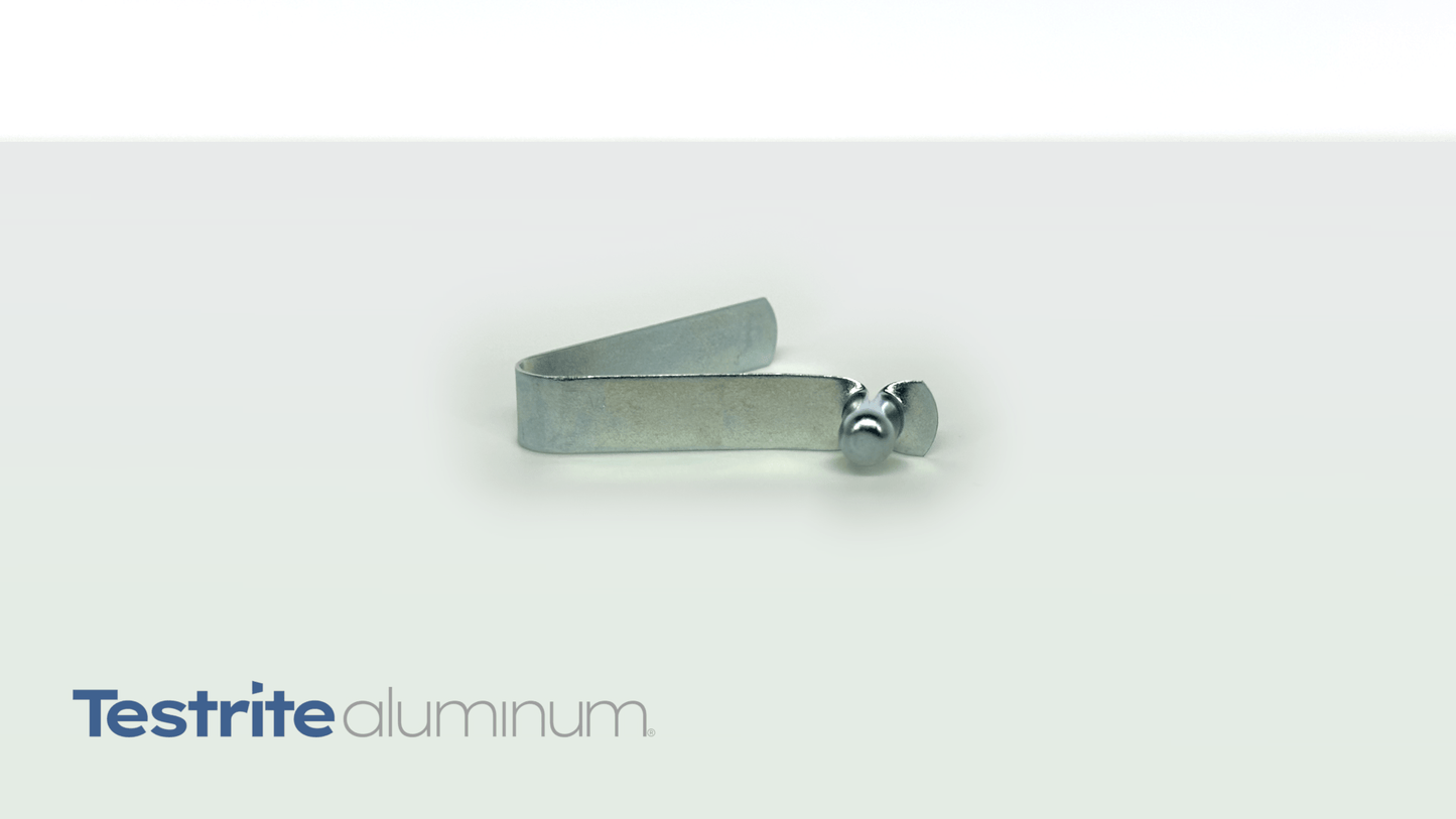 T103 Steel Spring Button for 1/2" 5/8" 3/4" OD Tubing 0.5", 0.625", 0.75" OD Tubing with 3/16" diameter x 1/4" high head, zinc plated steel zoom out