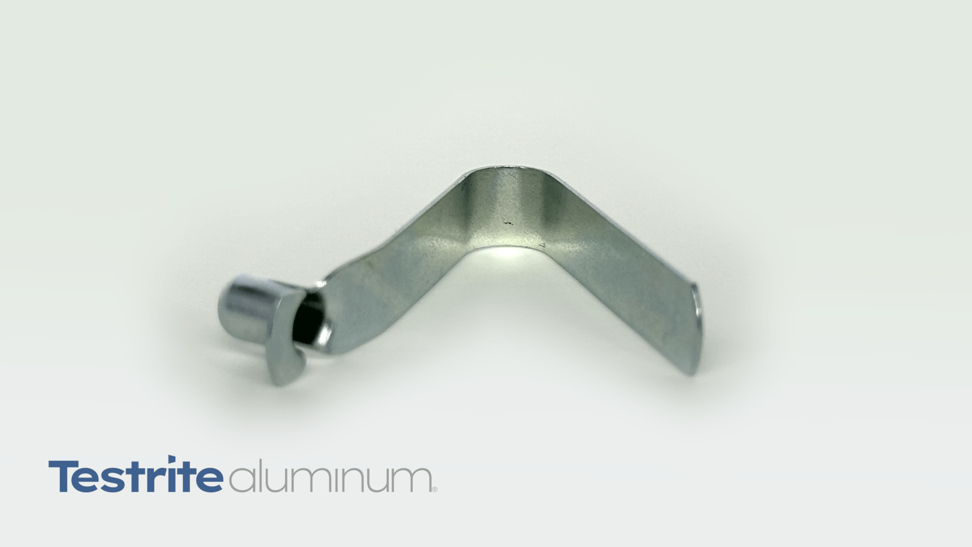 T103 Steel Spring Button for 1/2" 5/8" 3/4" OD Tubing 0.5", 0.625", 0.75" OD Tubing with 3/16" diameter x 1/4" high head, zinc plated steel Angled View