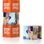 Aluminum tubing cubes shown draped in pillowcase dye sublimated fabric graphics stacking cube