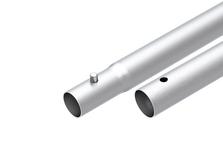White Spring Tube Swedge and Spring Button Aluminum Tubes