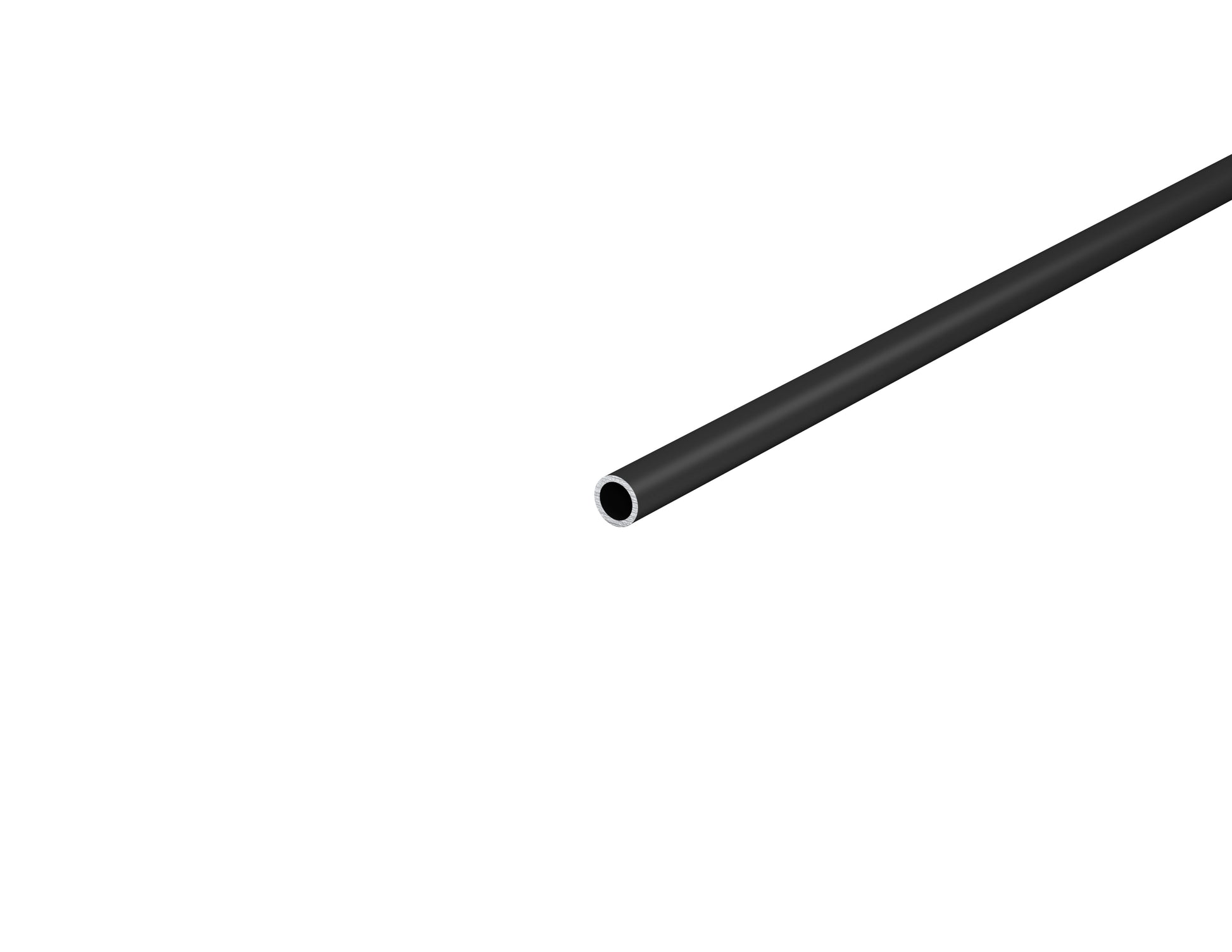 0.5" Black Round Steel Tube 1/2 in Round Steel Tube Pre-Finished Black Powder Coated Matte Black, .5 OD x .049" Wall