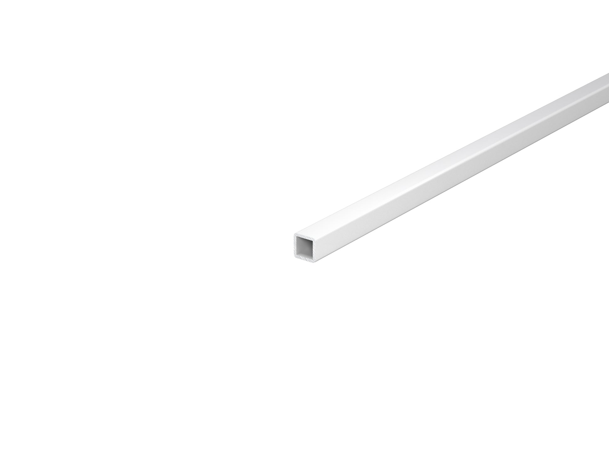 0.5" White Square Steel Tube 1/2" Square Steel Tube Pre-Finished Gloss White Powder Coated 0.5" x .5" x .062"