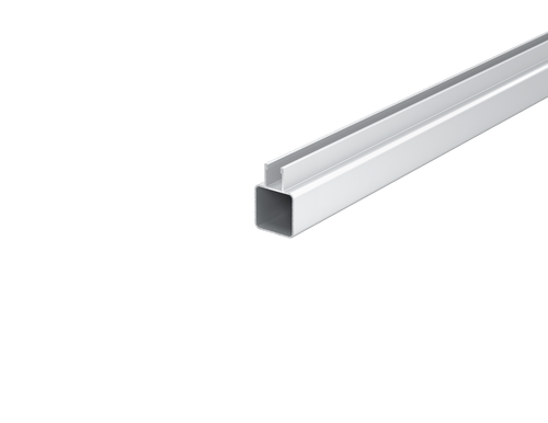 1" Square aluminum tube with twin flange 8mm ID 0.315" ID for multiwall polycarbonate or twinwall polycarbonate similar to 6UNT6 9025