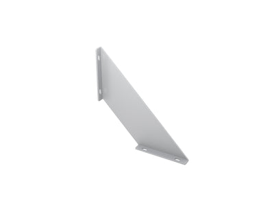 Steel Reinforcement Bracket with returns, adds tremendous strength, steel reinforcement bracket ideal for 1" Square tubing system or use with other displays, Silver