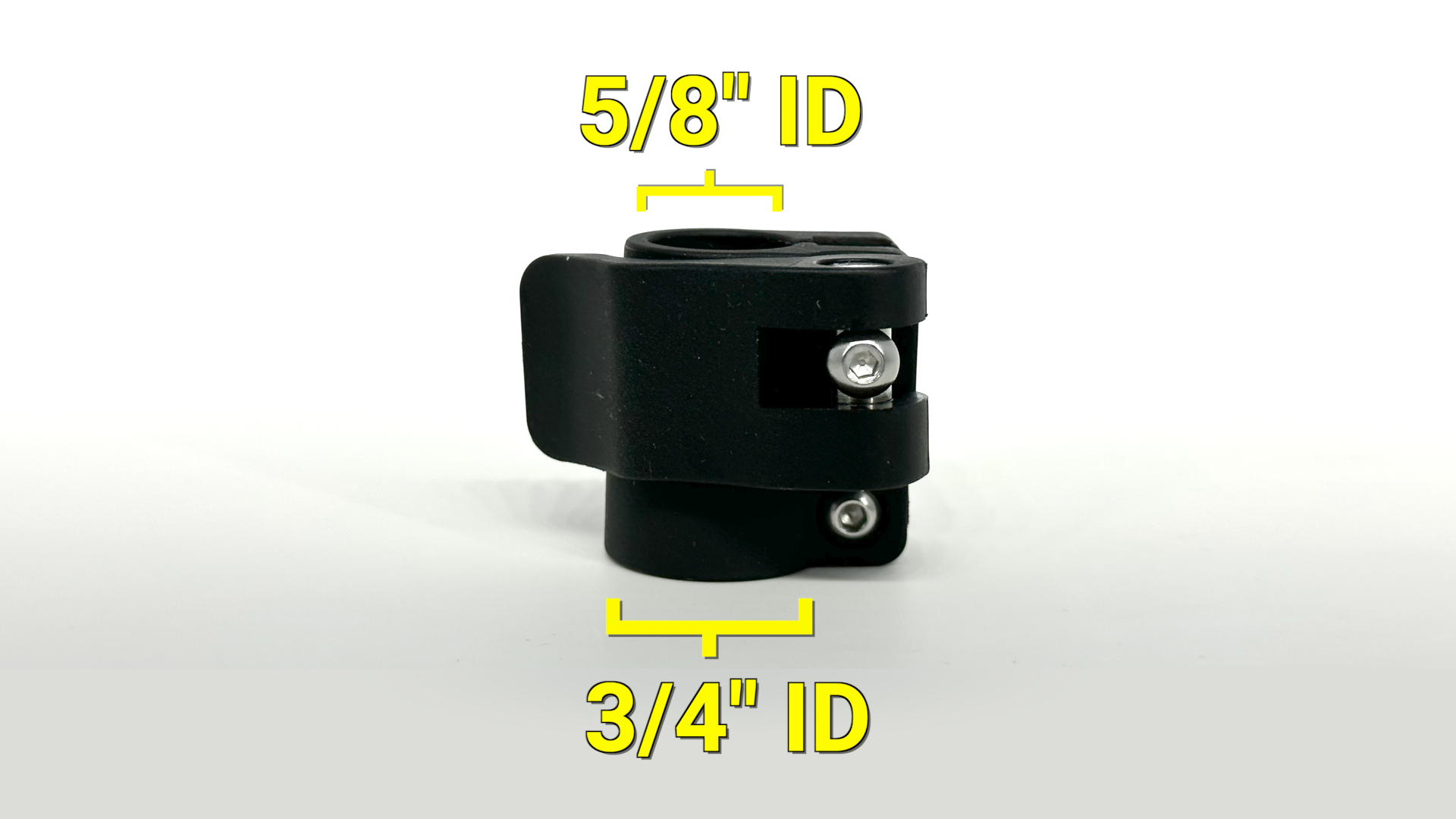 Telescopic tubing clamp 3/4" to 5/8", 0.75" to 0.625" telescopic tubing flip clamp lock