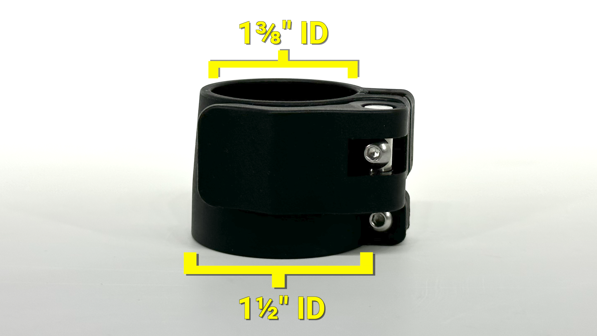 Telescopic tubing clamp 1-1/2" to 1-3/8", 1.5" to 1.375" telescopic tubing flip clamp lock