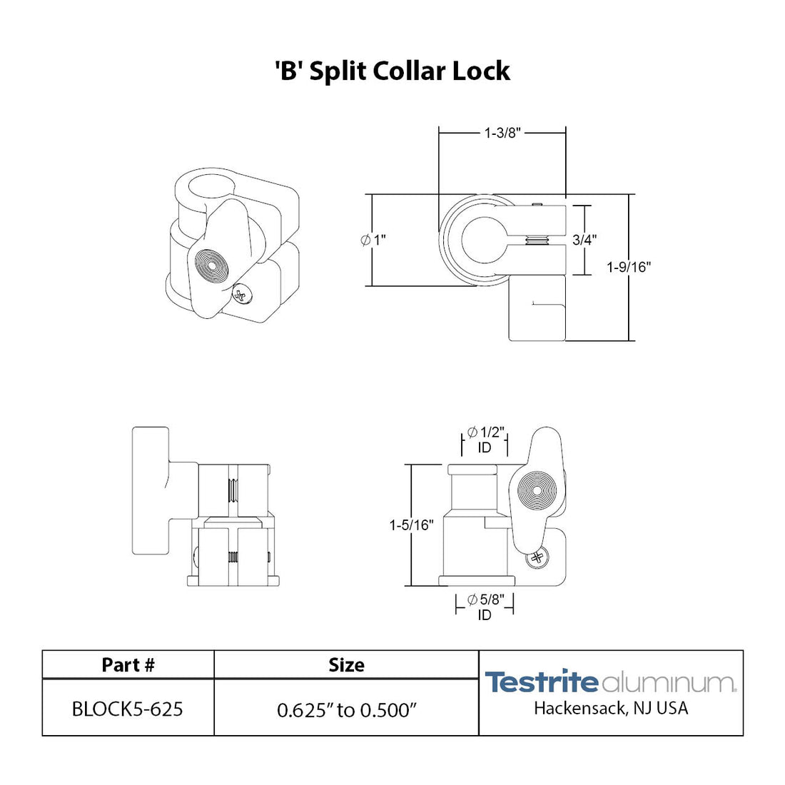 B Split Collar Lock 1/2