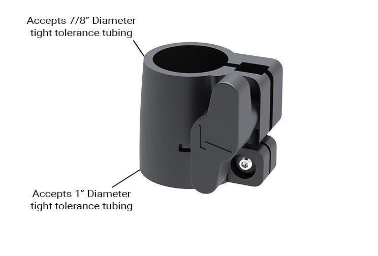 B Lock Telescopic Tubing Clamp for 7/8" to 1" OD tubing, 0.875" to 1"