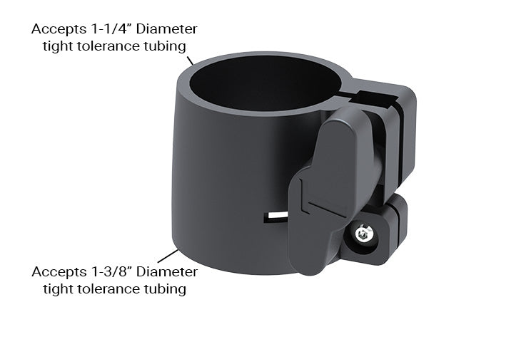 B Lock Telescopic Tubing Clamp for 1-1/4" to 1-3/8" OD tubing, 1.25" to 1.375"