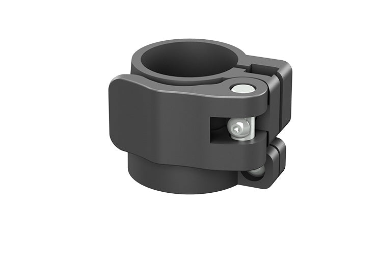 L Lock Telescopic tubing lock clamps 1-1/8" tube inside tube in a 1-1/4" outer tube, stainless hardware, L Lever Lock, round tubing clamp adjustable 1.25" to 1.125"