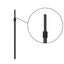 24" Long Telescopic Aluminum Tube 1/2" and 3/8" diameters with 1/4-20 female thread TBVCMTE-B Black