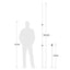 TBRYL Lock, Over 96" Telescopic tube with L Lock, closes to nearly 3 ft and extends to 8 ft