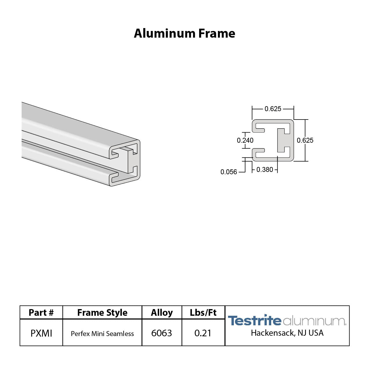 Perfex Mini No groove spec card