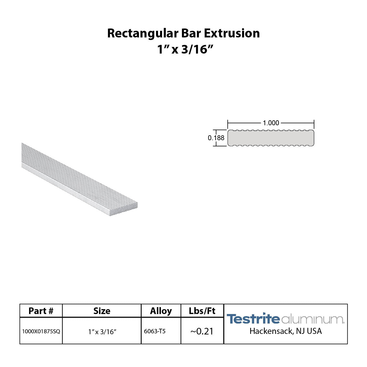 Rectangular Bar Dimensions Aluminum Rectangular Bars – Testrite Aluminum