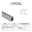 1/2" x 5/8" Aluminum Tube rectangular 0.5" x 0.625" aluminum rectangle tube cut to size