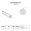 Specification sheet for 1-1/16" Aluminum Rod, 1.0625" Round Aluminum Rod Aluminum Round Bar Stock 1.06in Round Aluminum Solid including lbs per ft
