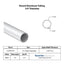 Specifications for 3/4" OD x .058" Wall Drawn Round Aluminum Tubing Telescopic, 0.75" OD x .058" wall round aluminum tube, designed to fit inside our 7/8" OD x .058" wall tube and to accept our 5/8" OD x .038" Wall tube inside of it (thinner wall on our 5/8" tube), all telescoping compatible