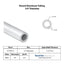 Spec sheet for approximately 0.75" x .125" Aluminum Round Tube, actual size 0.772" Diameter x .136" Wall, nearly a 3/4" x 1/8" Wall round aluminum tube, spec card includes lbs per ft